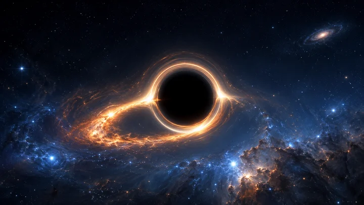 Ilustrace k článku: Poprvé: obří černá díra bloudí daleko od jádra galaxie — a možná není sama