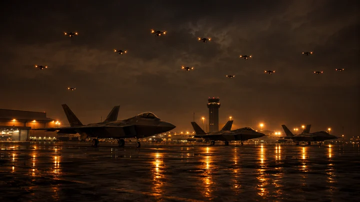 Ilustrace k článku: 17 nocí nad Langley: roj dronů, který armáda nedokázala vysvětlit