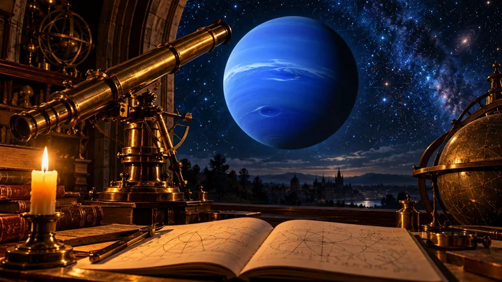 Ilustrace k článku: Neptun: planeta, kterou prozradily výpočty dřív než dalekohled