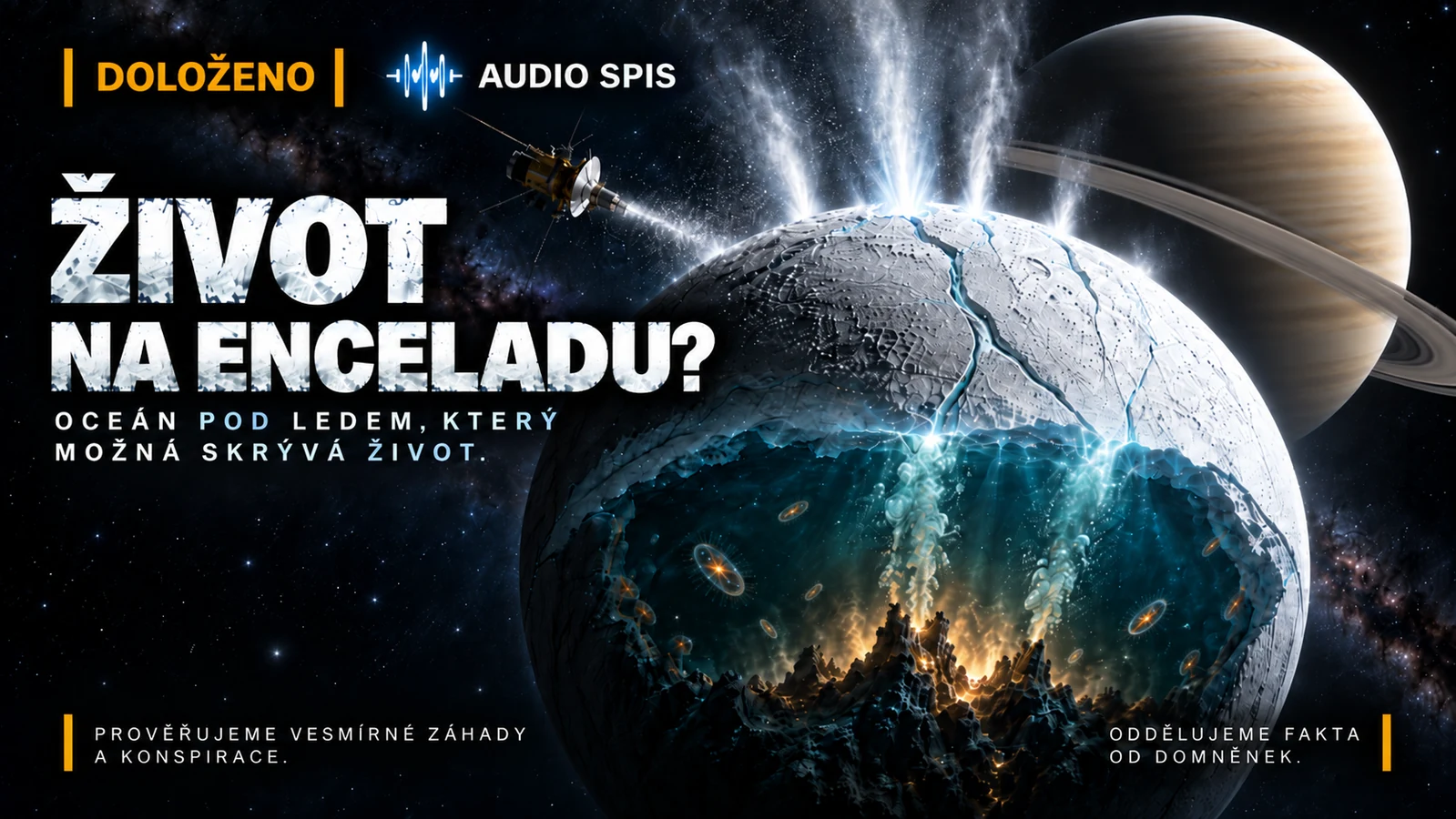 Saturnův měsíc Enceladus: Oceán pod ledem, který možná skrývá život