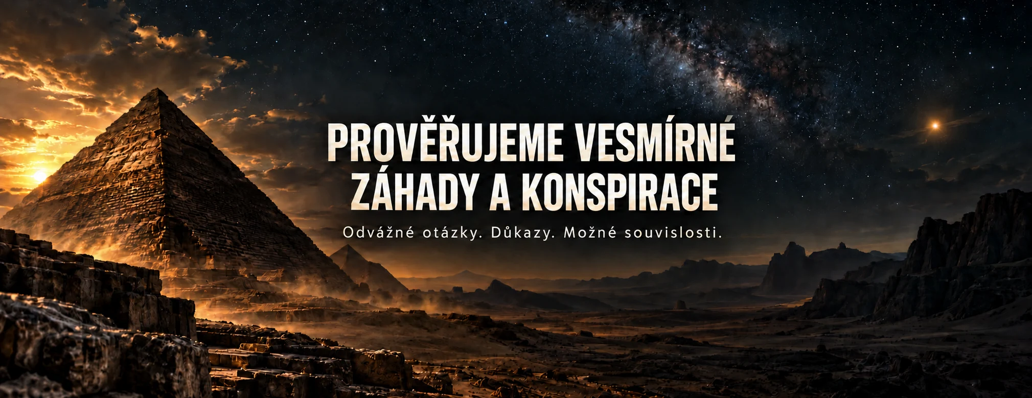 Prověřujeme vesmírné záhady a konspirace. Odvážné otázky. Důkazy. Možné souvislosti.